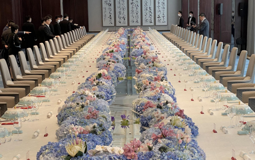 2021年 中央外聯(lián)部建黨百年特別對話會世界會客 廳宴會用瓷